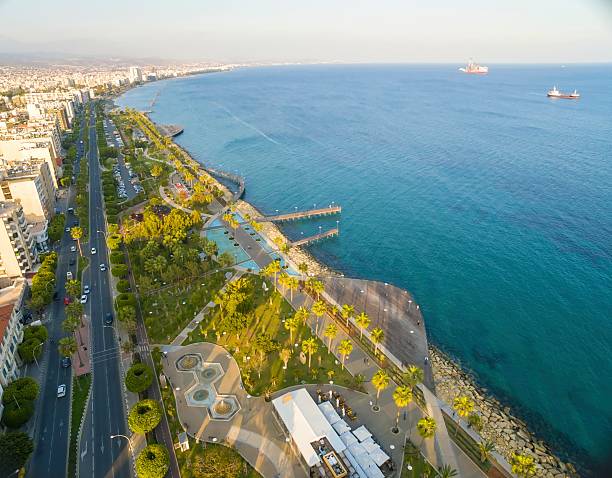 istock Aerial view of Molos, Limassol, Cyprus 607906332
