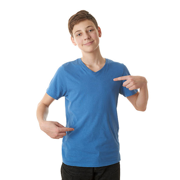 istock Cute teenager boy over white isolated background 607910338