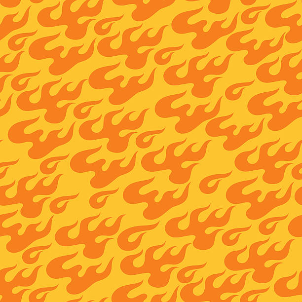 Seamless pattern with fire flames in Chinese style Seamless pattern with fire flames in Chinese style. flame designs stock illustrations