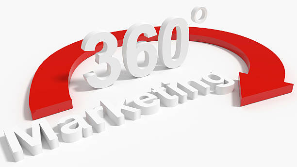 360 degree marketing stock photo