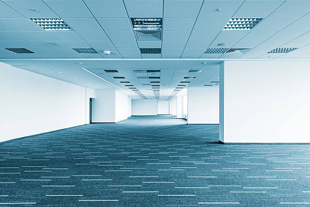 istock Interior of the new empty office building. 607924286