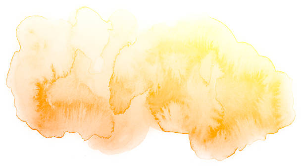 istock Abstract yellow watercolor background. 607924660