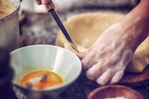 istock Preparing Delicious Homemade Pastry for Pie 607924796