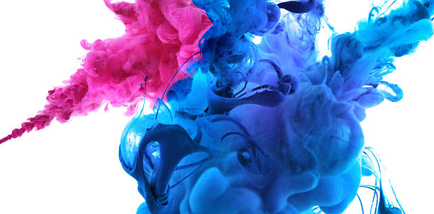 istock Acrylic colors in water. 607970748