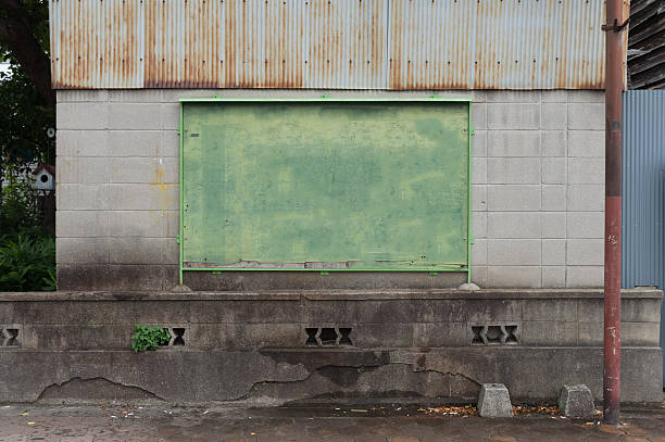 istock Large blank billboard on a street wall 607974386