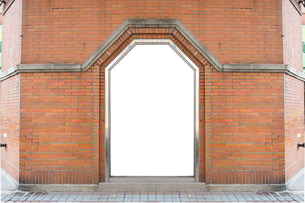 istock Large blank billboard on a street wall 607975500