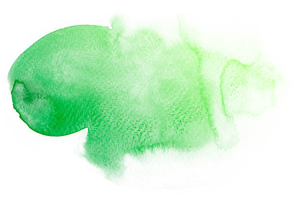 istock Abstract green watercolor background. 607979654
