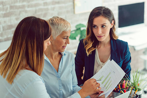 istock Businesswomen Brainstorming 607980182