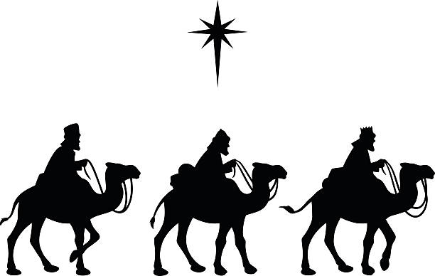 Three Wise Men A vector illustration of 3 Wise Men. bethlehem star stock illustrations
