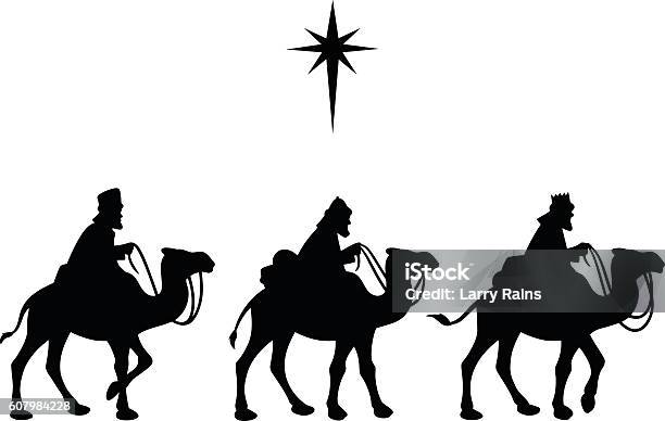 Three Wise Men Stock Illustration - Download Image Now - Star - Space, Bethlehem - West Bank, Christianity