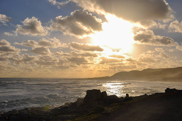 sunset near cape of good hope, south africa - south africa africa cape of good hope cape town imagens e fotografias de stock