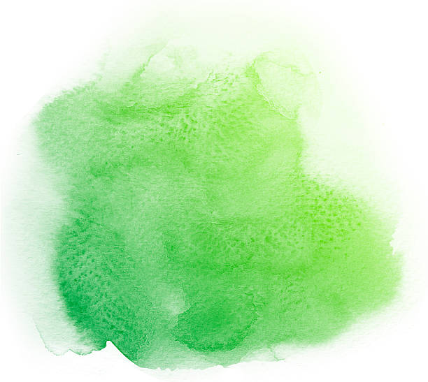 istock Abstract green watercolor background. 607985480