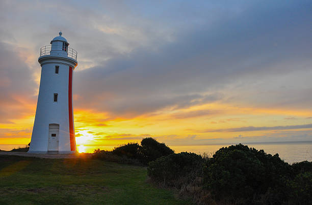 istock Sunset at Mersey Bluff Lighthouse, Tasmania, Australia 607985570