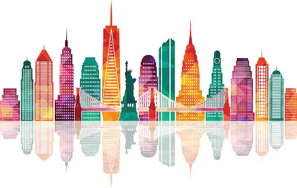 Vector illustration of New York city. Vector illustration