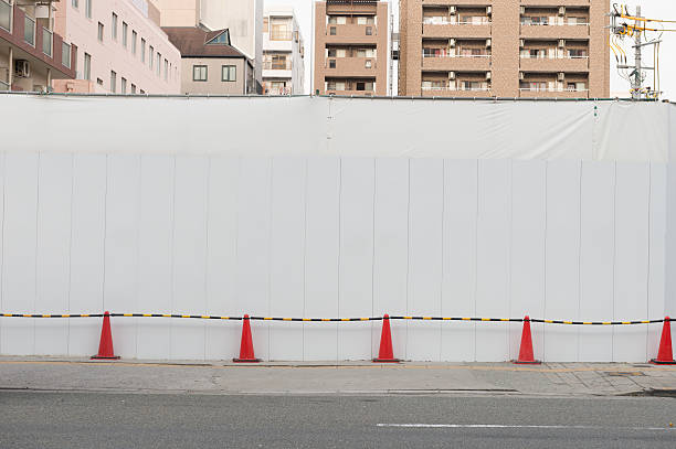 istock Large blank billboard on a street wall 607986028