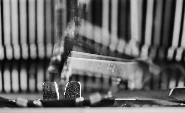 istock detal of old typewriter journalist in bw tone 607987770