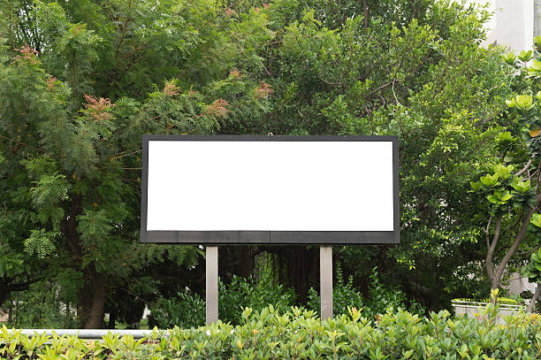 istock Large blank billboard on a street wall 607988090