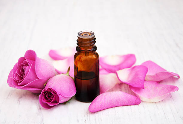 istock essential oil in glass bottle 607991572