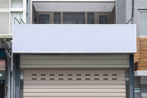 istock Large blank billboard on a street wall 607992472
