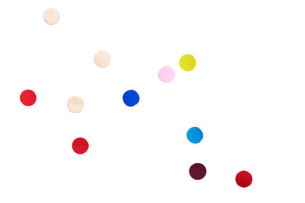istock Colorful Confetti in front on isolated White Background 607995488