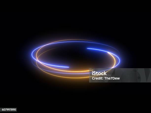 Abstract Light Effect Element Design On Black Background Stock Photo - Download Image Now