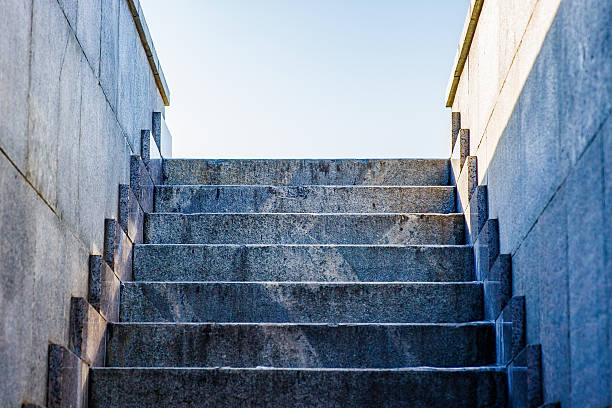 istock Granite steps to the sky isolated 608000894
