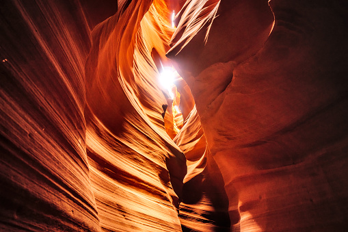 Light Beams Inside Antelope Canyon