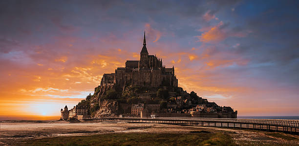 istock Mont Saint Michel tidal island 608001336