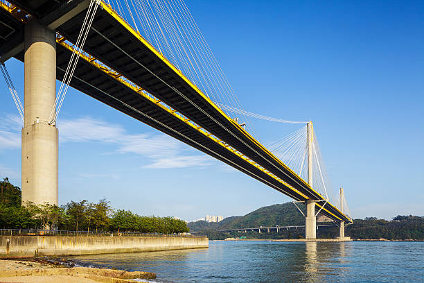 istock Ting Kau suspension bridge 608003044
