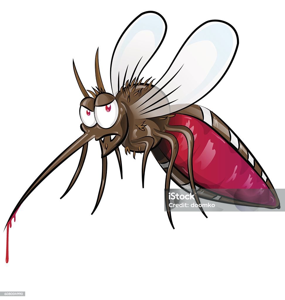 Hoạt Hình Muỗi Bị Cô Lập Trên Nền Trắng Hình minh họa Sẵn có - Tải ...