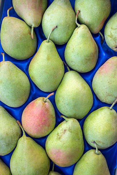 Pears in the box.