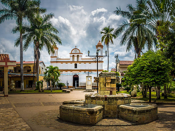 istock Main square of Copan Ruinas City, Honduras 608005744