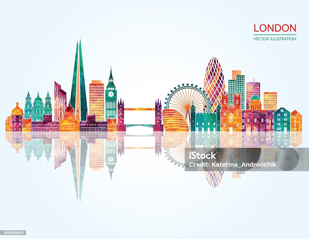 London Skyline abstract. Vector illustration London - England stock vector