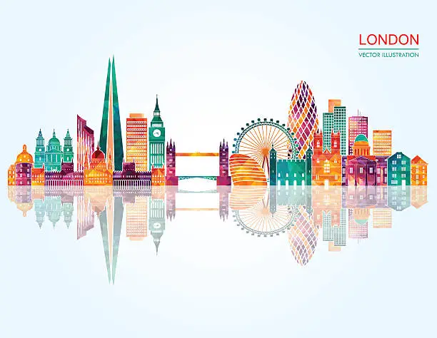 Vector illustration of London Skyline abstract. Vector illustration