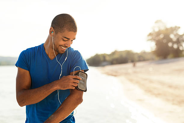 Choosing his favorite workout music