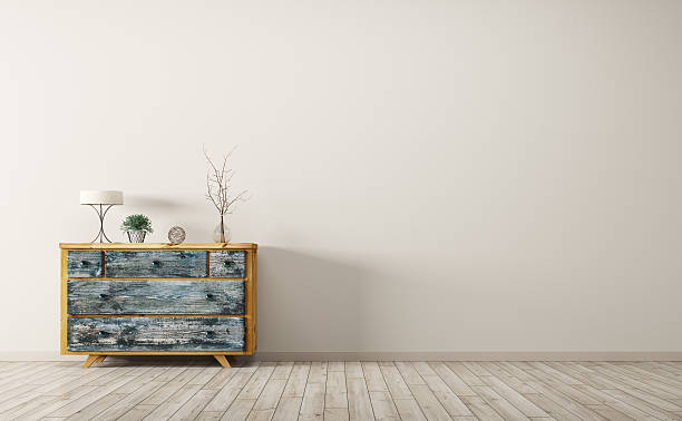 istock Interior with wooden cabinet 3d rendering 608007416