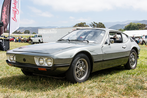 San Luis Obispo, California, United States - May 31, 2015: A rare Volkswage SP2 at a local car show.  Built on the Type 4 chassis and manufactured  in Brazil, only 10,205 were produced and very few were exported. Only four are known to be in the U.S.