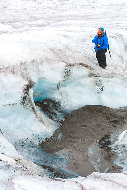 istock Mud facial on a glacier 608007854
