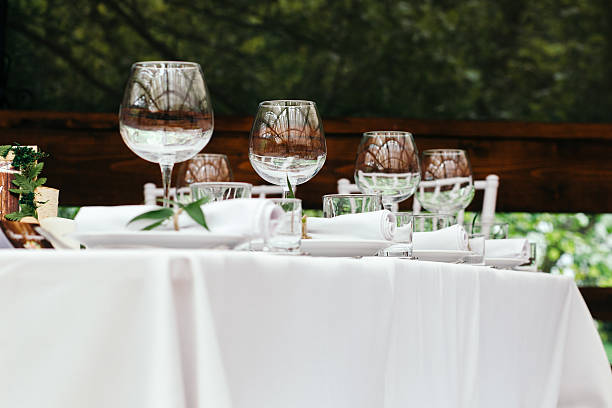 istock The decor at the wedding. Table for guests on the 608009378