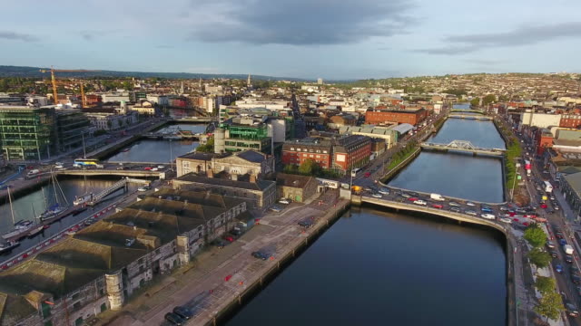 Aerial view of Cork city in Ireland