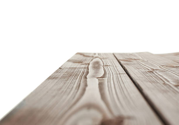 istock Dark brown paint coated wooden boards 608480836