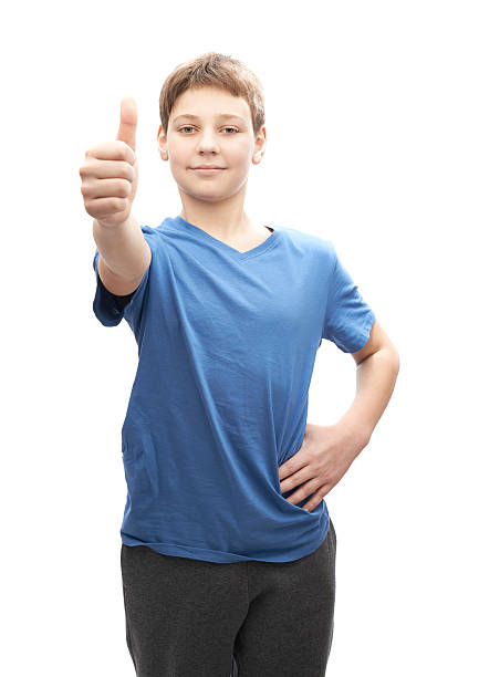 istock Happy thumbs up young boy 608482648