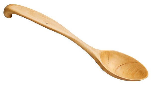 istock traditional wooden spoon carved from maple wood 608505116