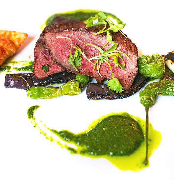 Filet mignon and green sauce