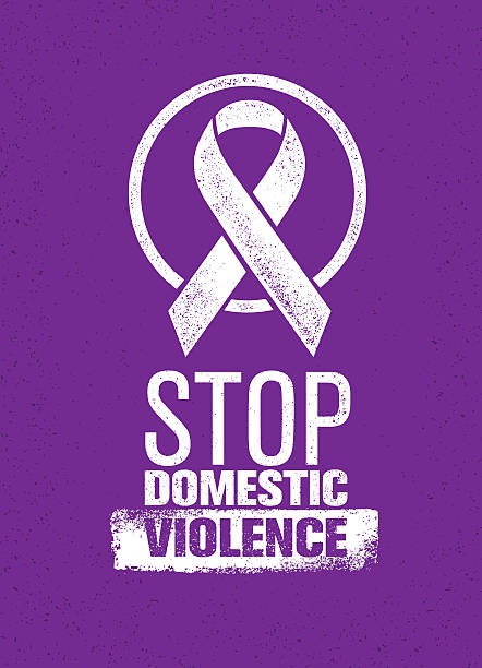 Stop Domestic Violence vector art illustration