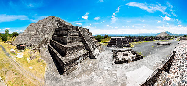 istock Panoramic View of Teotihuacan Pyramids Mexico 608510378