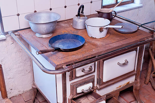 istock Old Wood Burning Stove 608510812