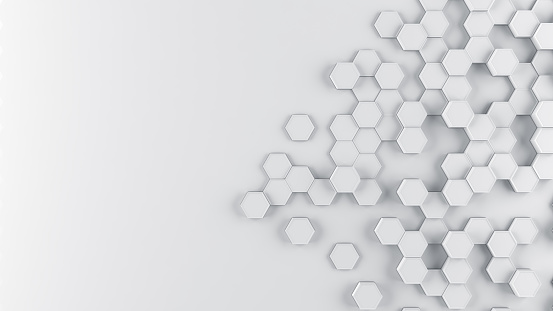 Abstract hexagonal background 3d digital concept