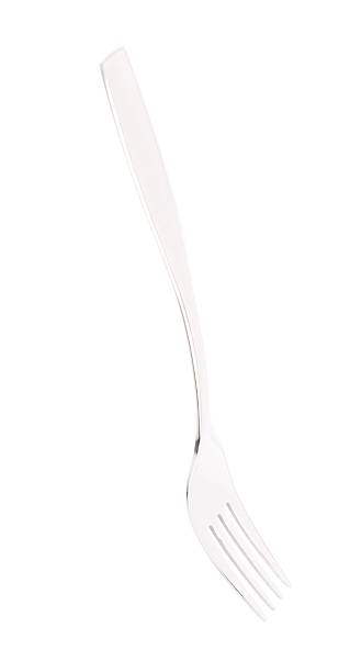 istock Stainless steel glossy metal fork isolated 608513266