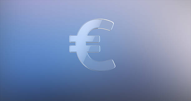istock Euro sign Glass 3d Icon 608516012